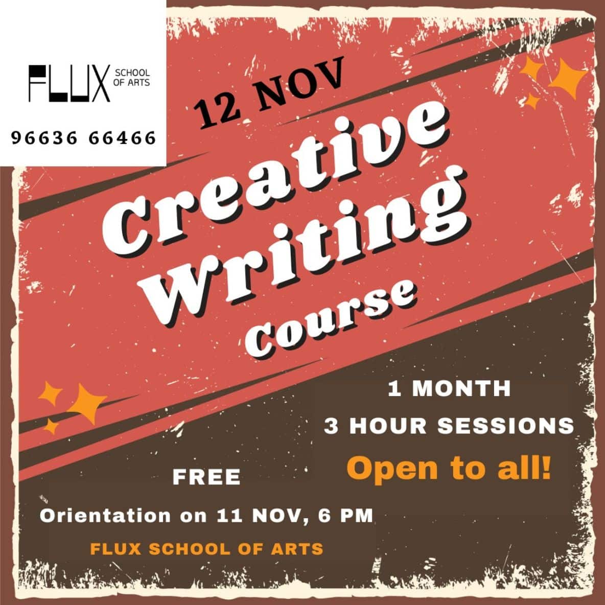 Basic &Amp; Advanced Creative Writing Courses In Bangalore Indiranagar At Flux